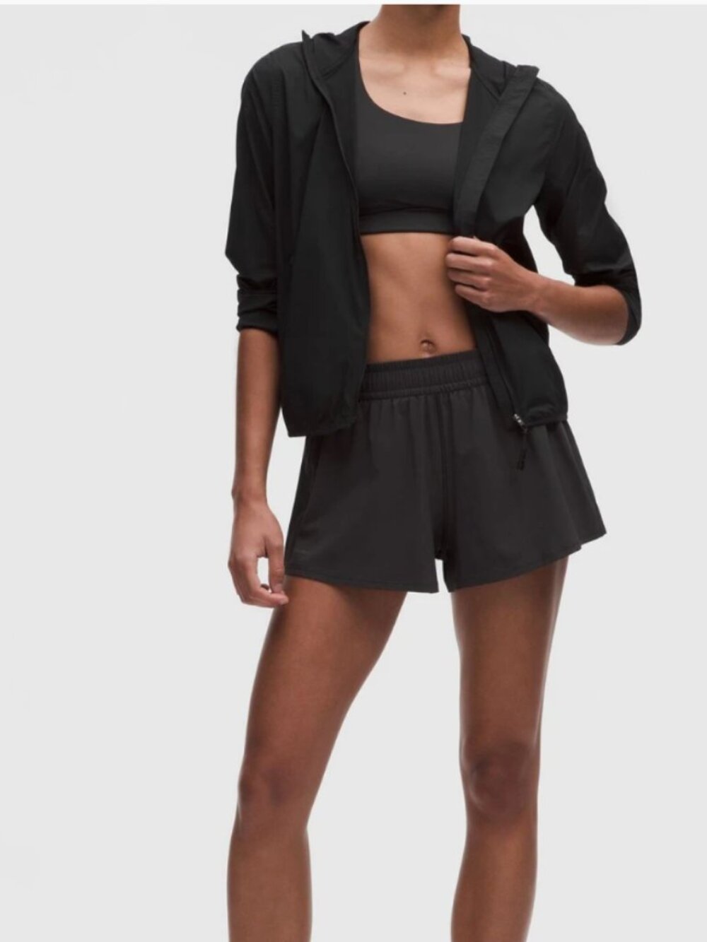 Lululemon Black Pace Crush High-Rise Short 2.5 Large